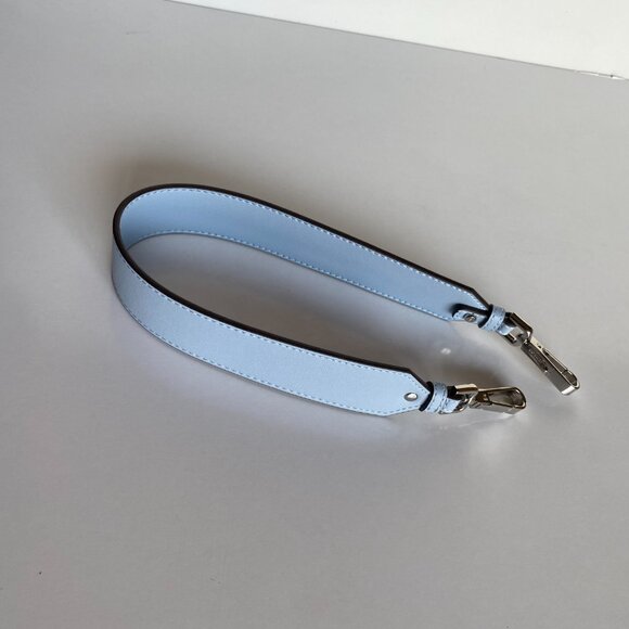 Calvin Klein Logo Silver Light Blue Leather Handler Replacement Strap - Picture 5 of 7